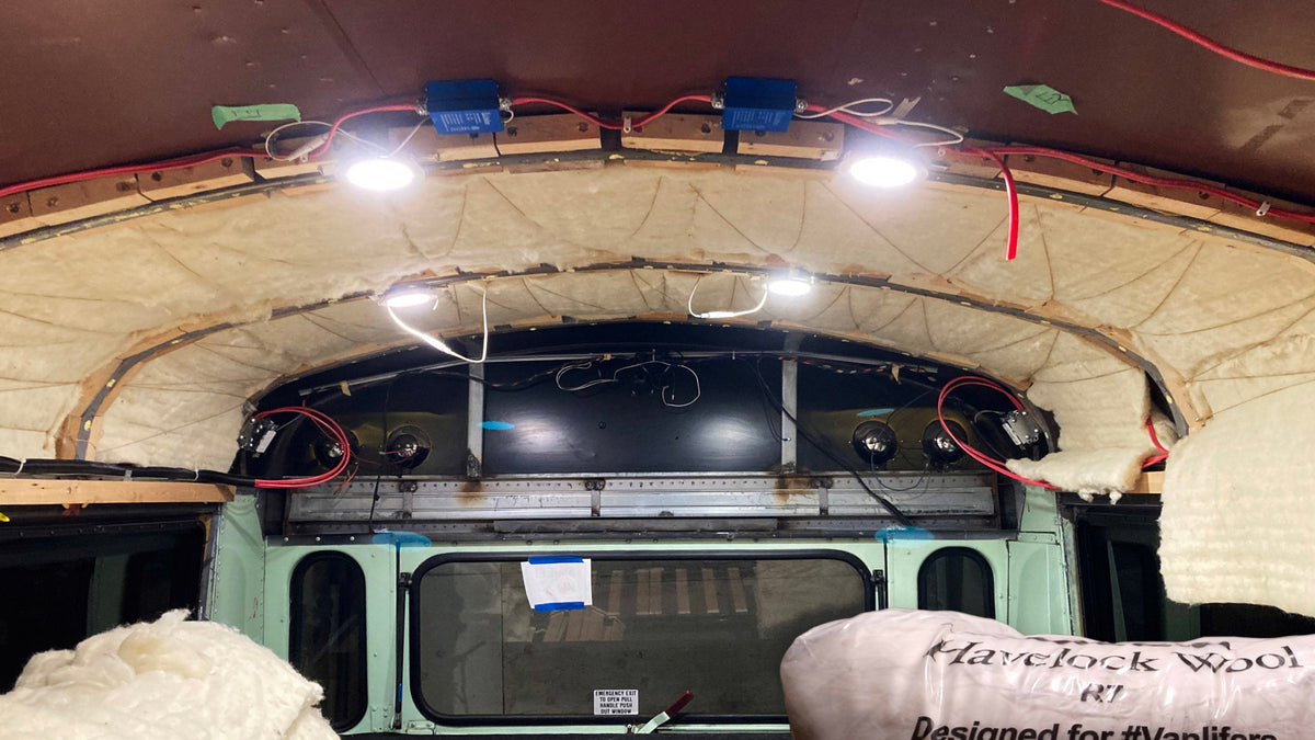 Installing Havelock Wool Insulation In A School Bus Conversion